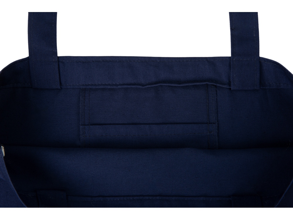 Сумка с широким дном и боками, синий-6