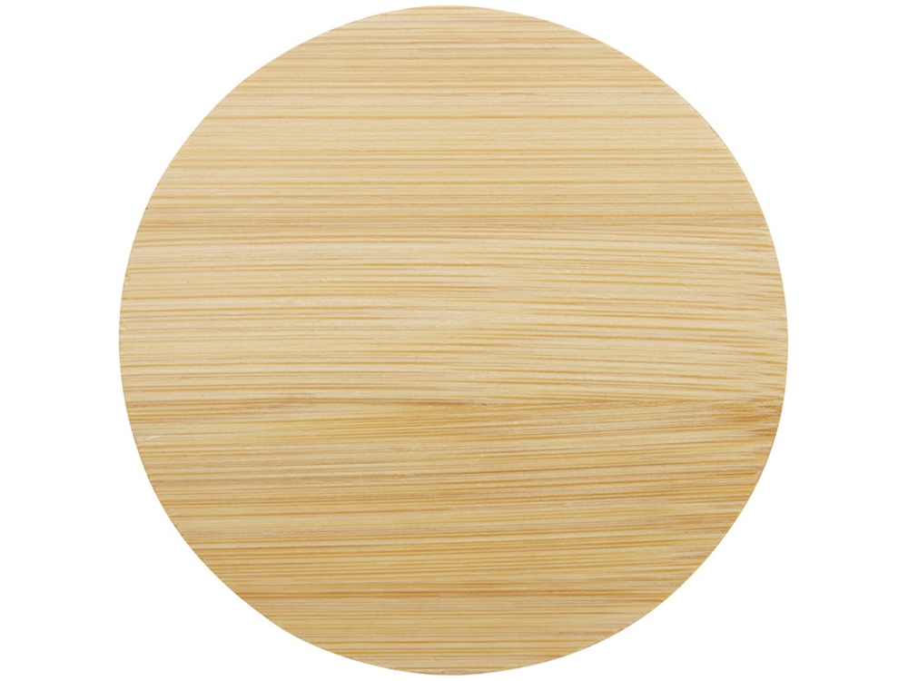 Стеклянная кружка Lenora емкостью 250 мл с бамбуковой крышкой - прозрачный-1