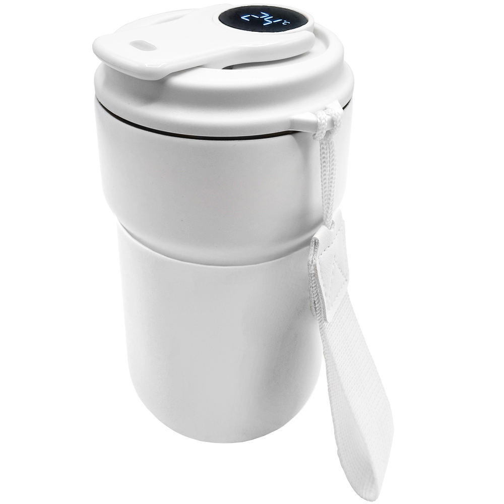 Термокружка вакуумная герметичная с дисплеем Clive To Go, Белый-0