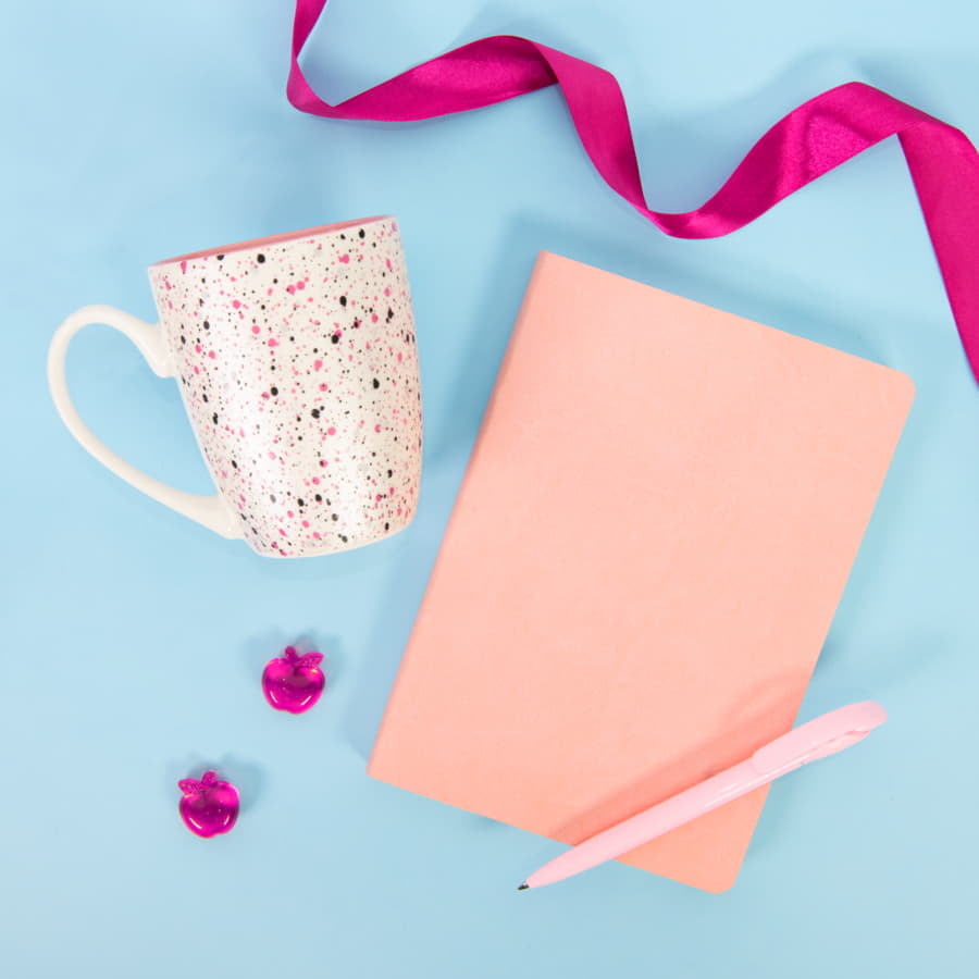 Кружка TERRAZZO, белый, розовый-8