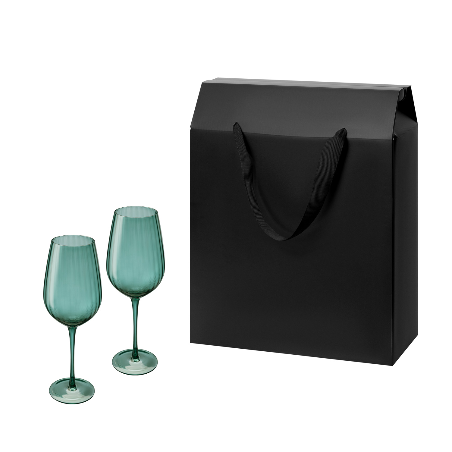 Подарочный набор 2 бокала для вина Капри (Capri) в большом подарочном пакете-0