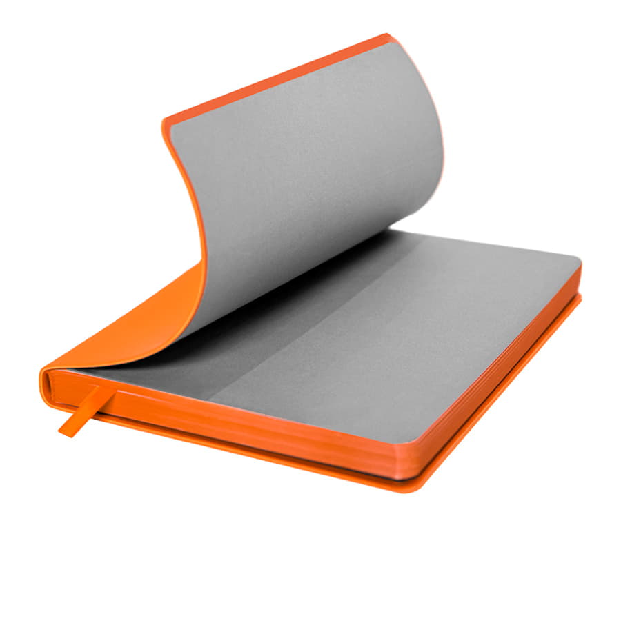 Ежедневник недатированный Pulpy, А5,  оранжевый, кремовый блок в линейку, оранжевый срез, оранжевый-5