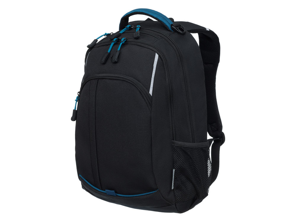 Рюкзак TORBER РАКЕТА с отделением для ноутбука 15.6, чёрный/синий, нейлон, 32 х 14 х 50 см, 22л-0