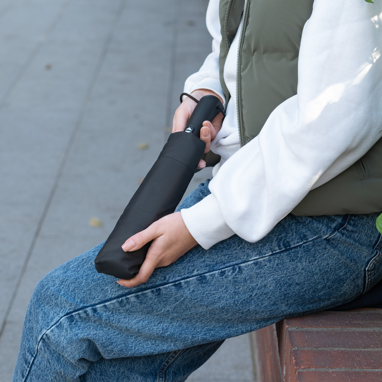 Зонт складной Levante, черный-11