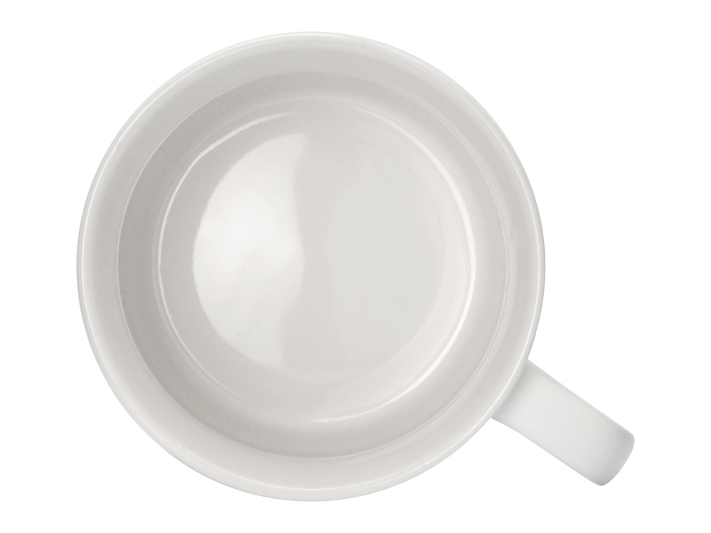 Матовая кружка Nancy 360 мл цветная снаружи, белая внутри, белый-3