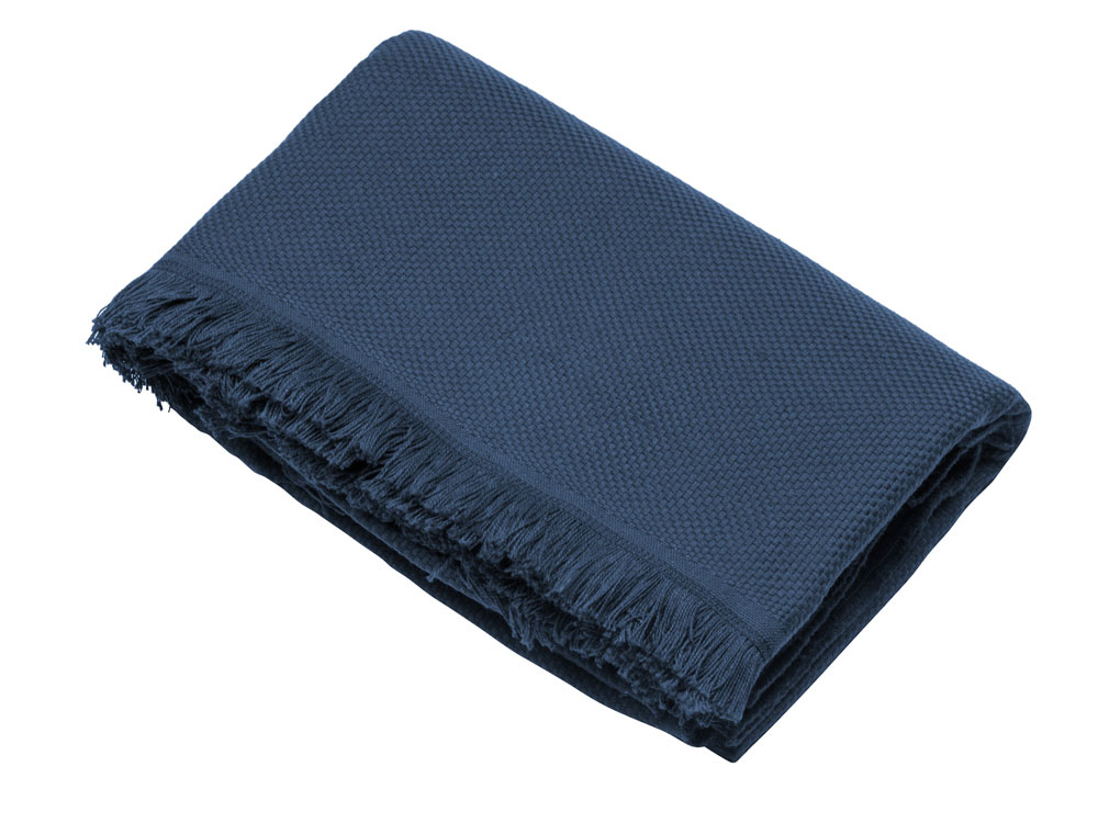 Плед Lina133x180 см., 100% хлопок, синий-3