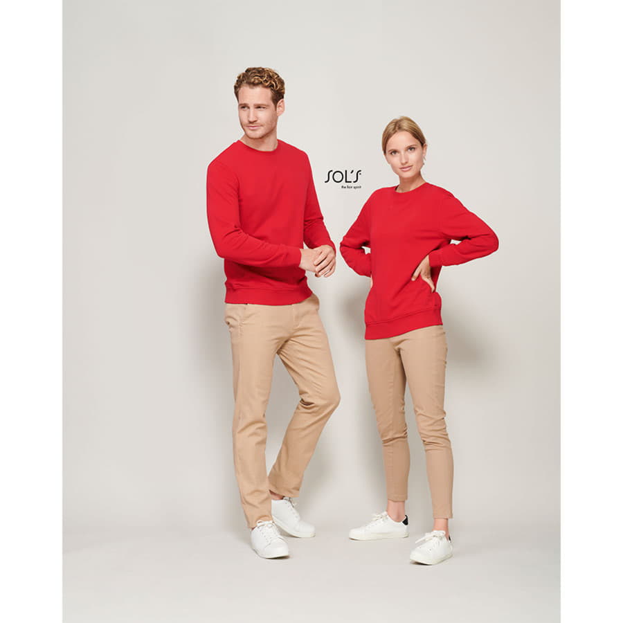 Толстовка свитшот унисекс COMET 280 из органического хлопка, белый-3