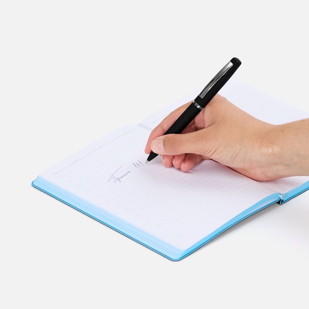 Ручка шариковая Bolt Soft Touch, черная-2