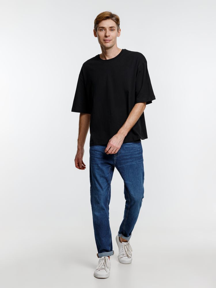 Футболка оверсайз унисекс Base Space, черная-3