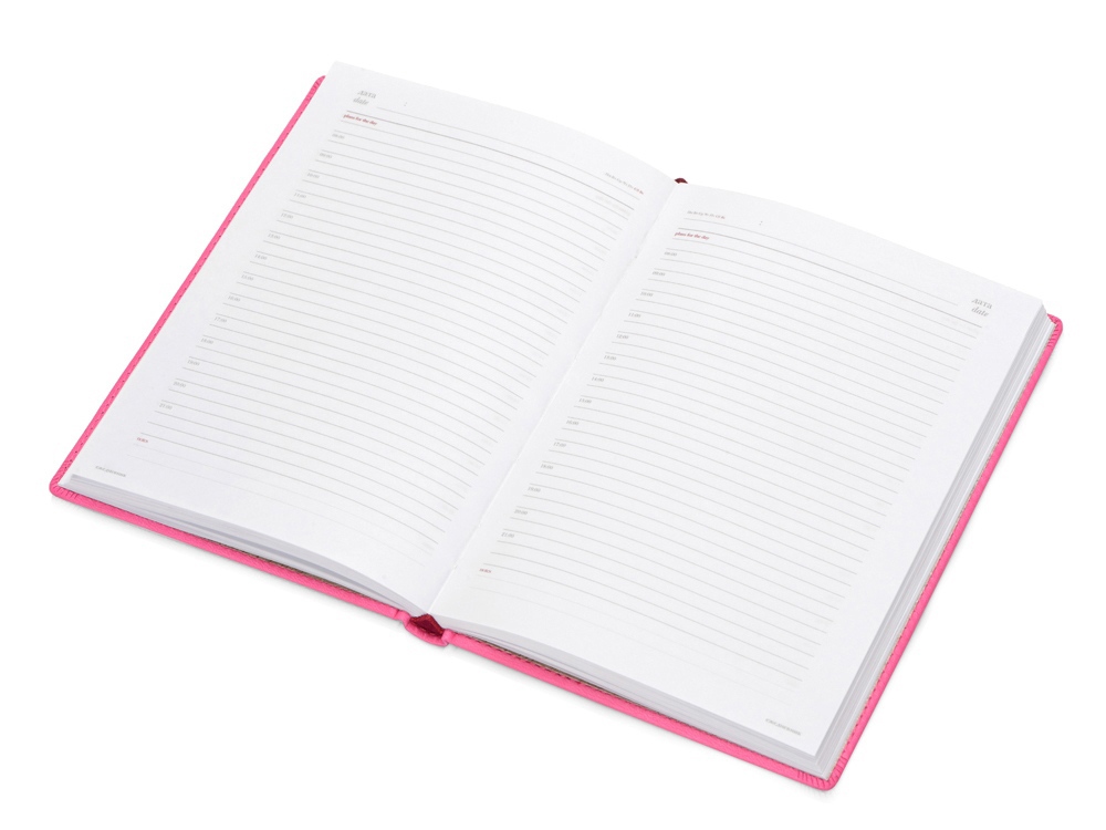 Ежедневник недатированный А6+ Velvet, темно-розовый-1