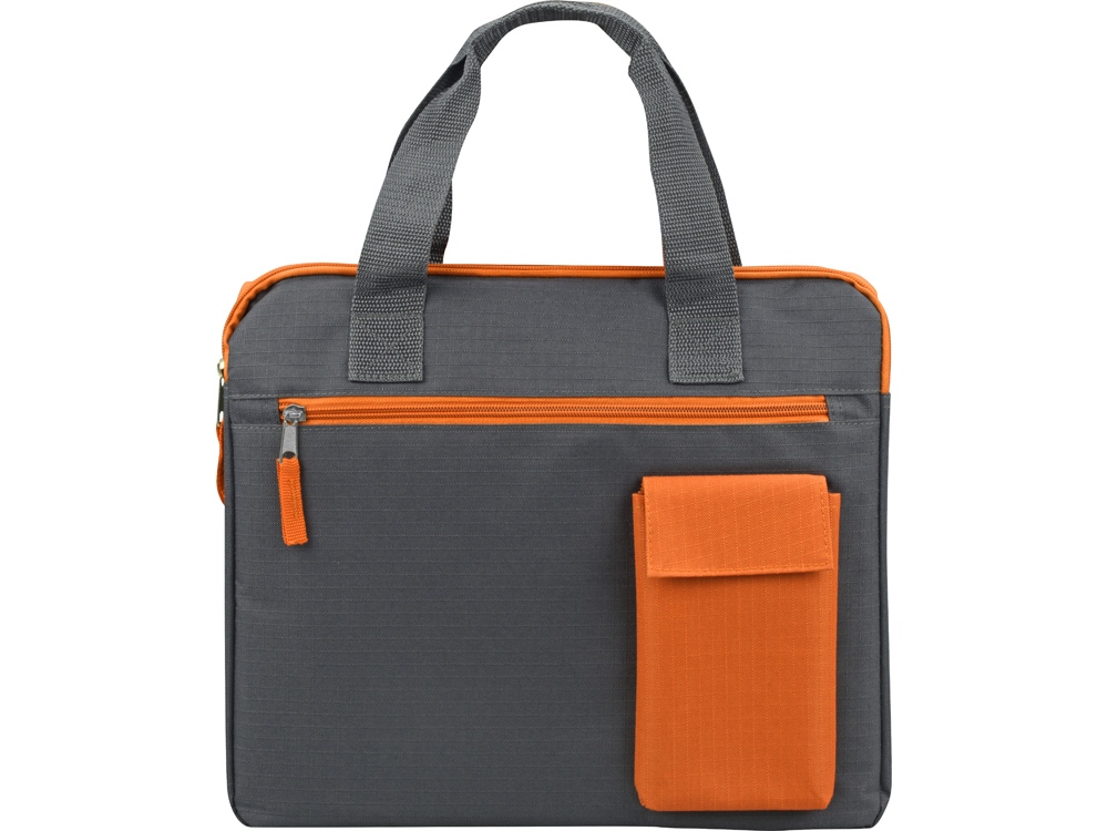 Конференц сумка Session, серый/оранжевый-2