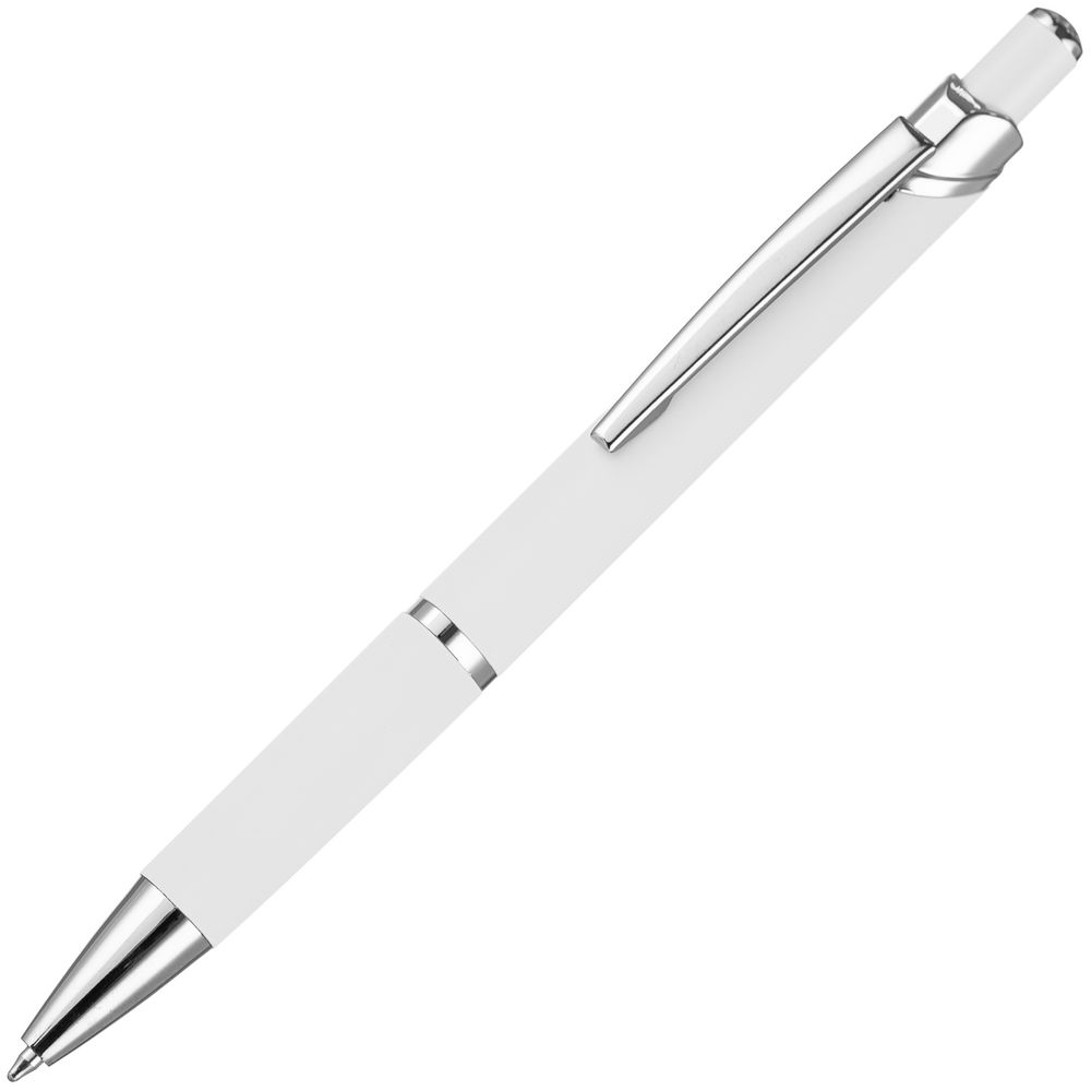 Ручка шариковая Chromos Soft Touch, белая-0