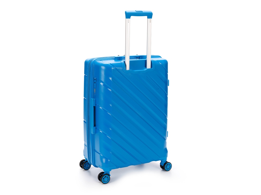 Чемодан TORBER В Отпуск, синий, полипропилен, 45 х 28 х 68 см, 79 л-2