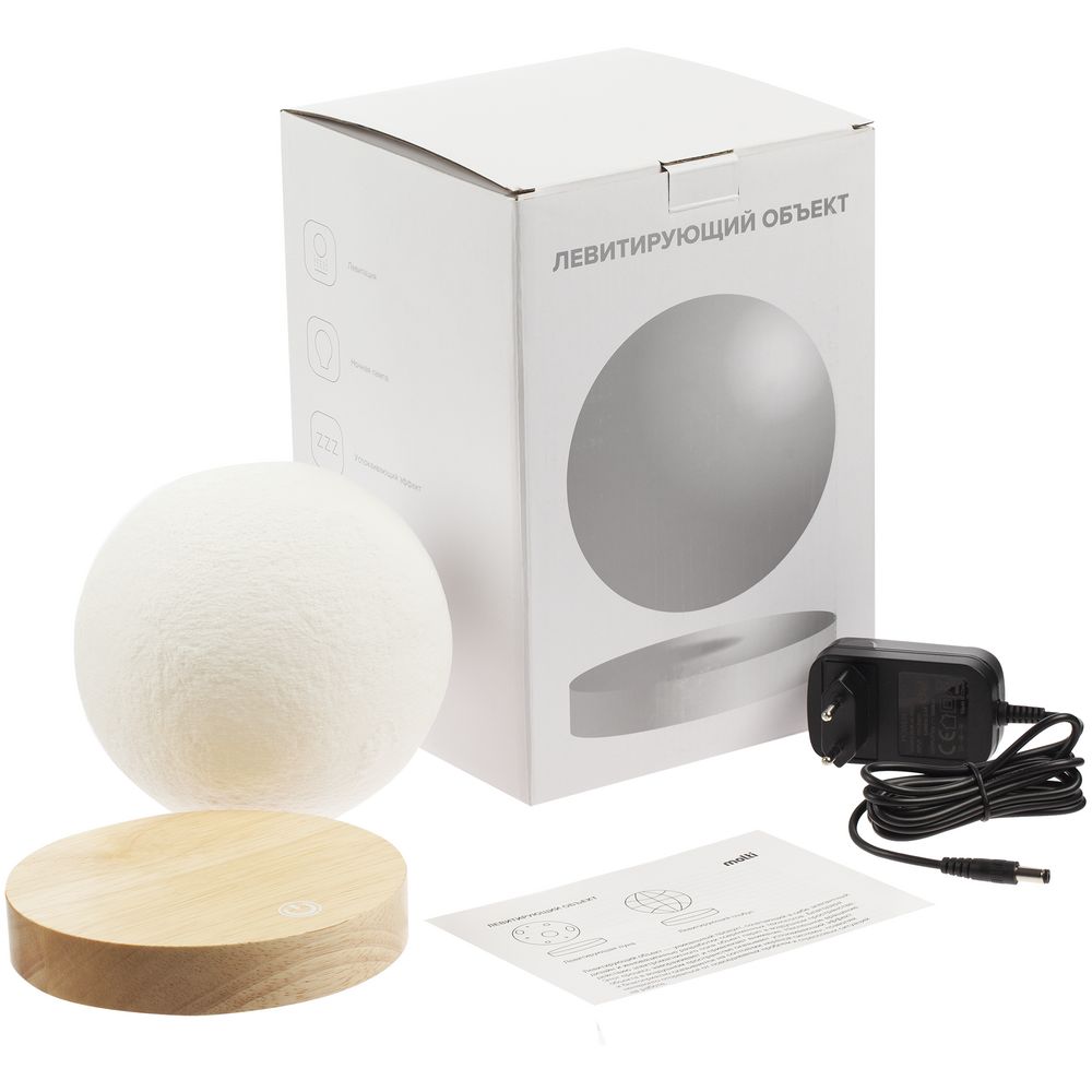 Левитирующая луна MoonFlight с деревянной подставкой-3