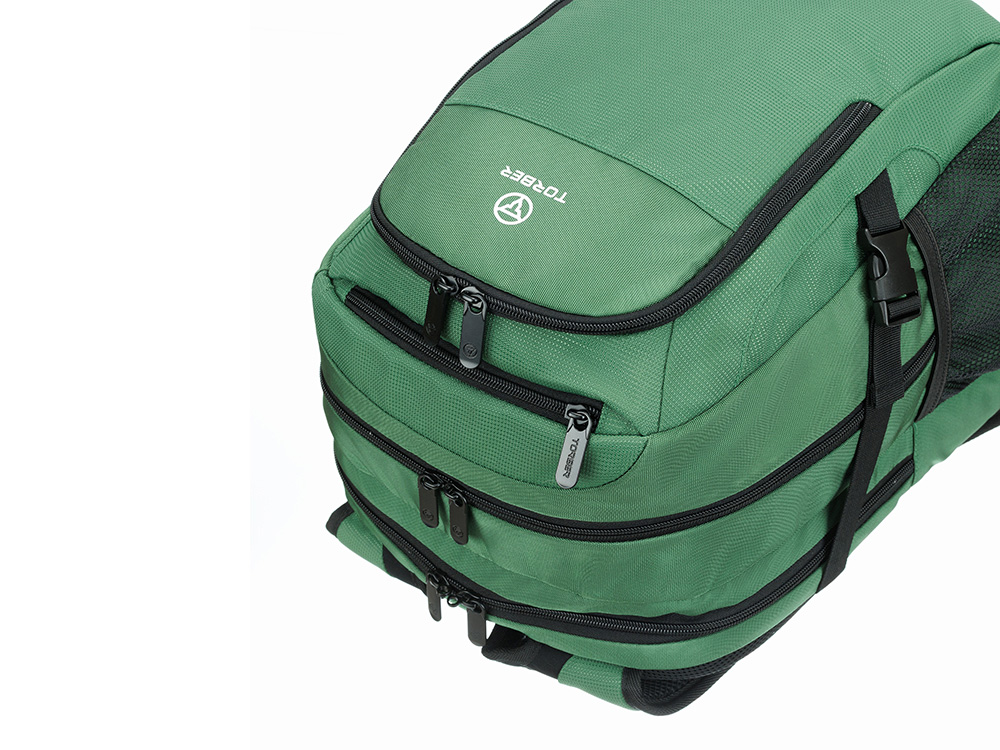 Рюкзак TORBER МЕГАПОЛИС с отделением для ноутбука 16, зеленый, полиэстер, 47 х 34 x 28 см-6