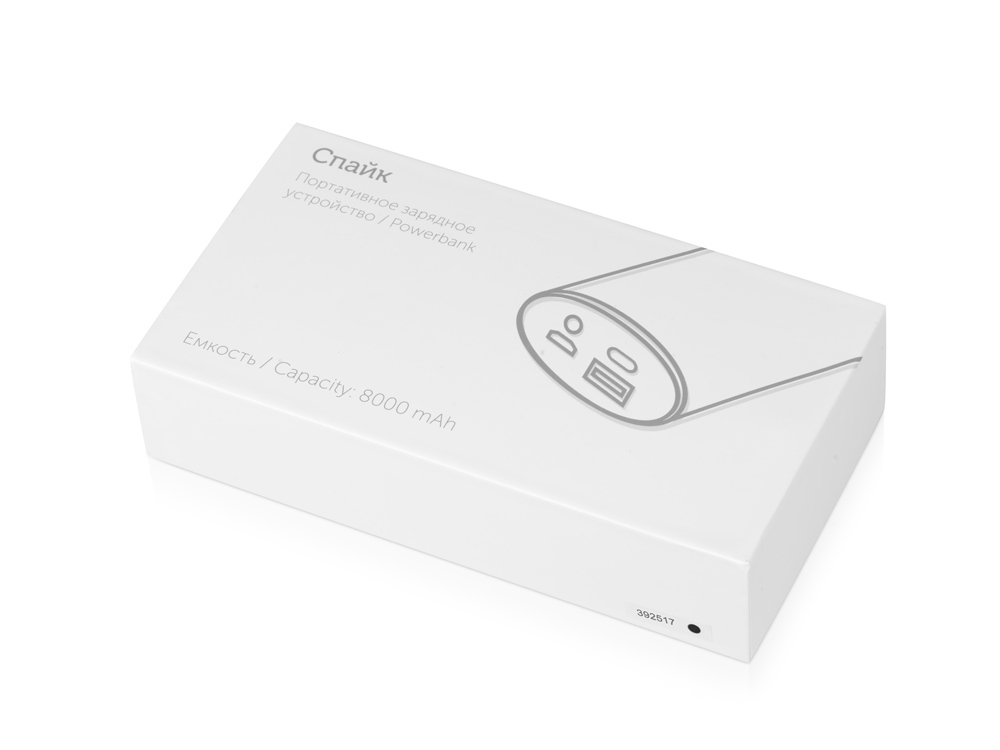 Портативное зарядное устройство Спайк, 8000 mAh, черный-8