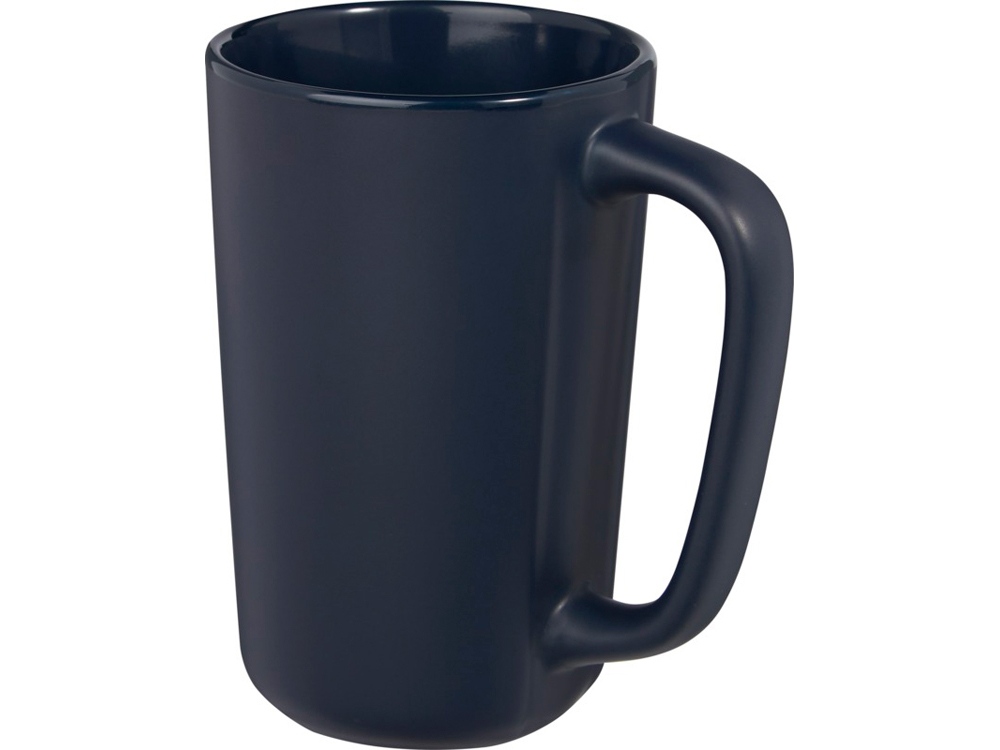 Керамическая кружка Perk объемом 480 мл, темно-синий-3