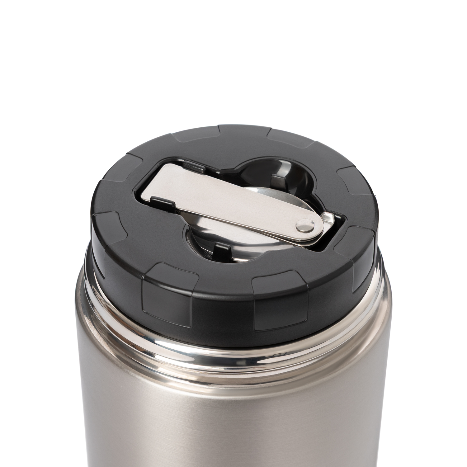 Термос для еды Бенто (Bento), серебряный-5