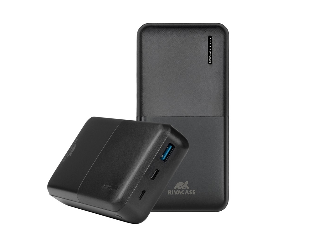 RIVACASE VA2571 (20000 мАч) QC/PD внешний аккумулятор, черный 12/24-10