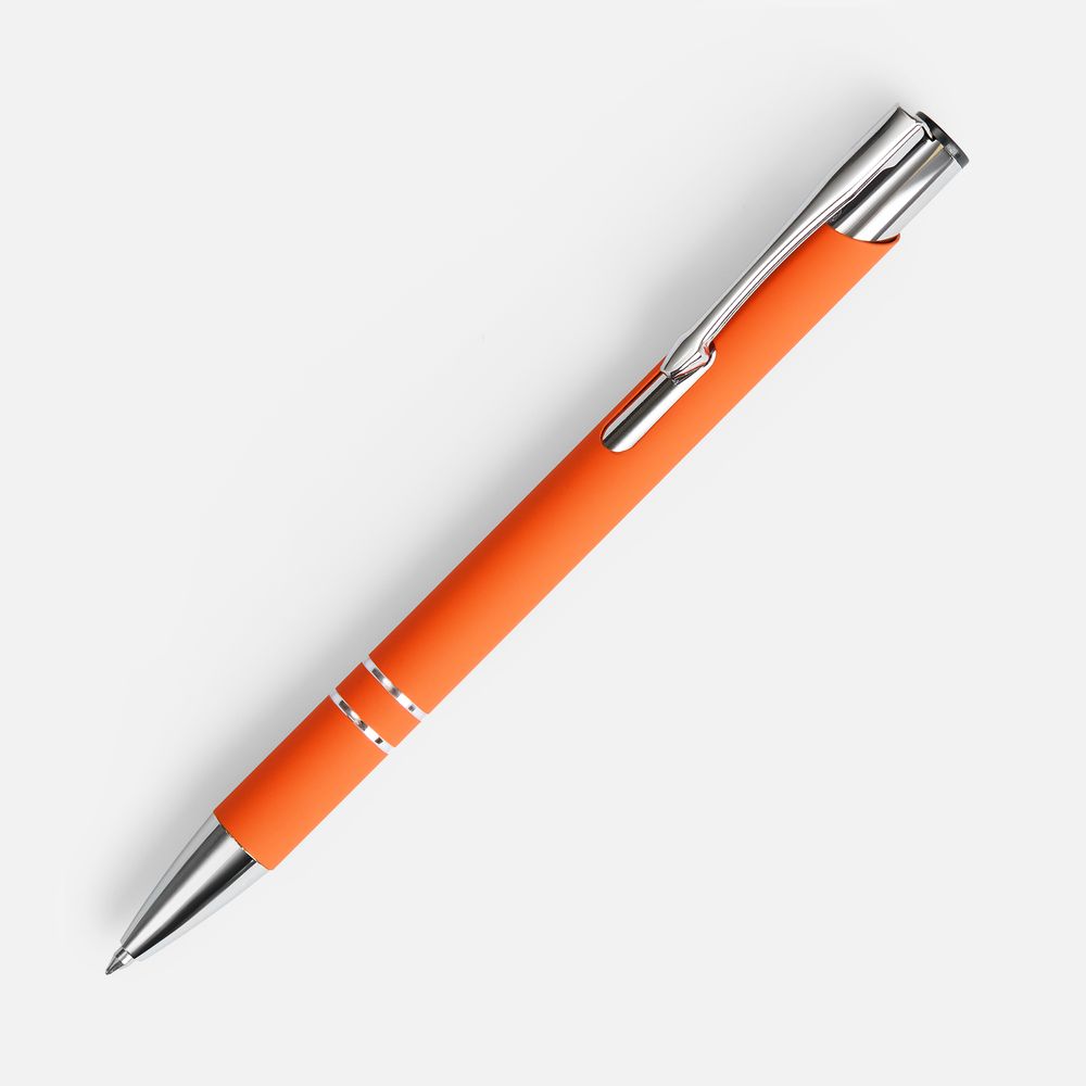 Ручка шариковая Keskus Soft Touch, оранжевая-0