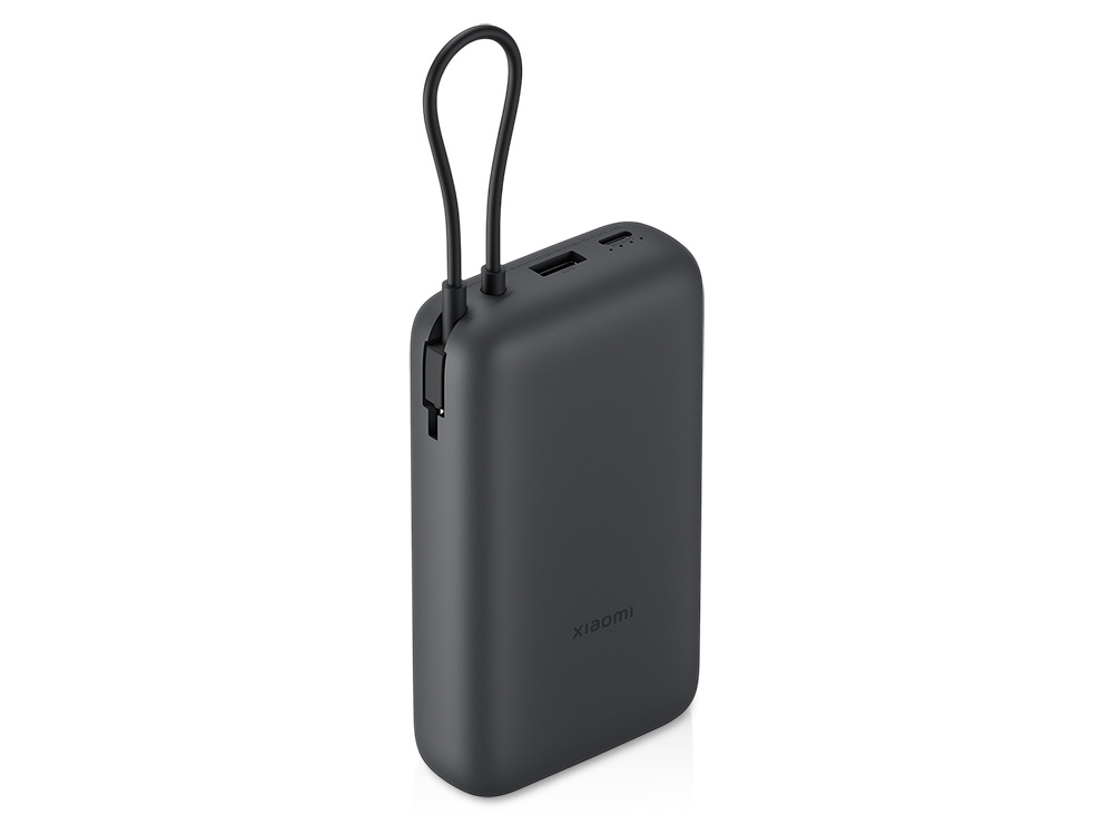 Внешний аккумулятор с встроенным кабелем Xiaomi Power Bank 20000mAh (Integrated Cable) GL Dark Gray-0
