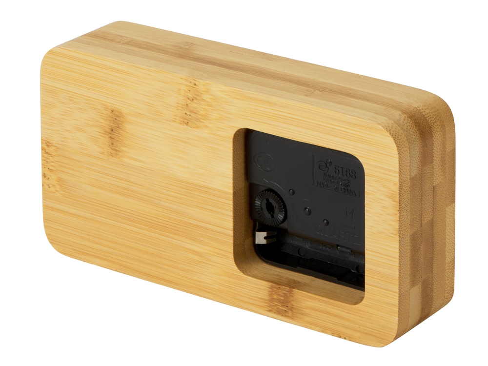 Прямоугольные настольные часы из бамбука Squarium-2