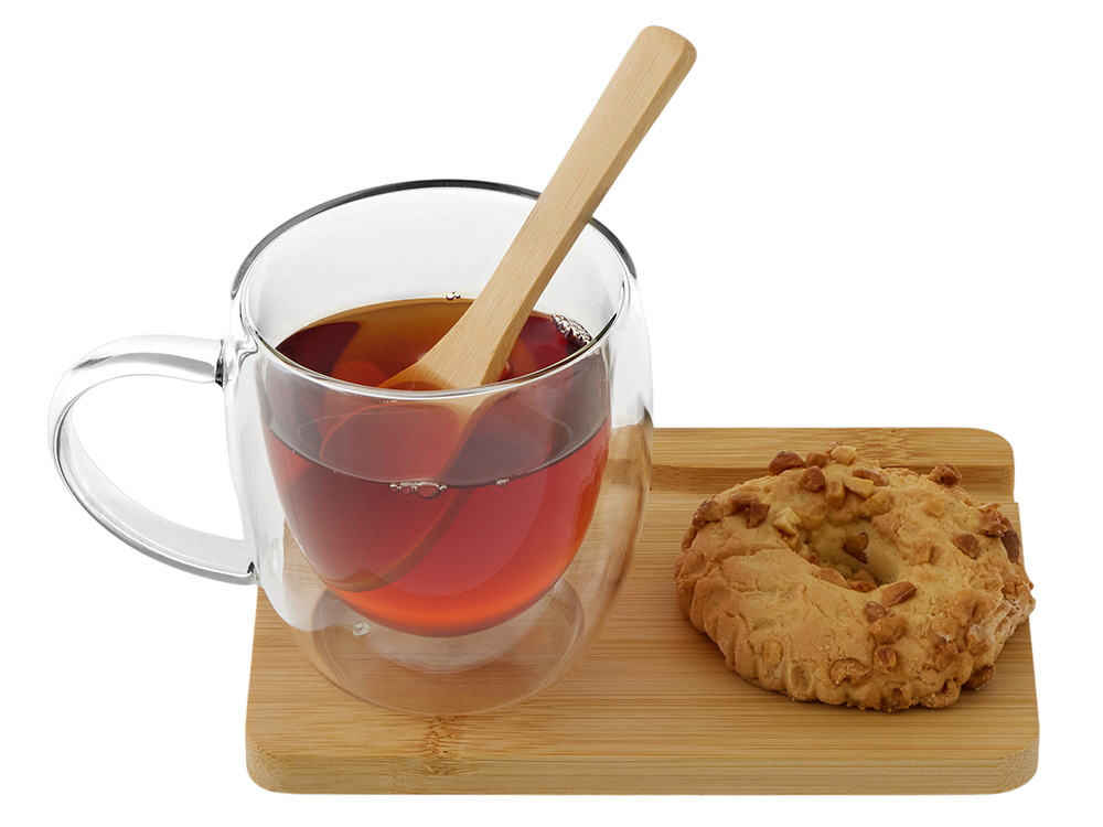 Кружка с двойными стенками на подставке с ложкой Teatrio-8