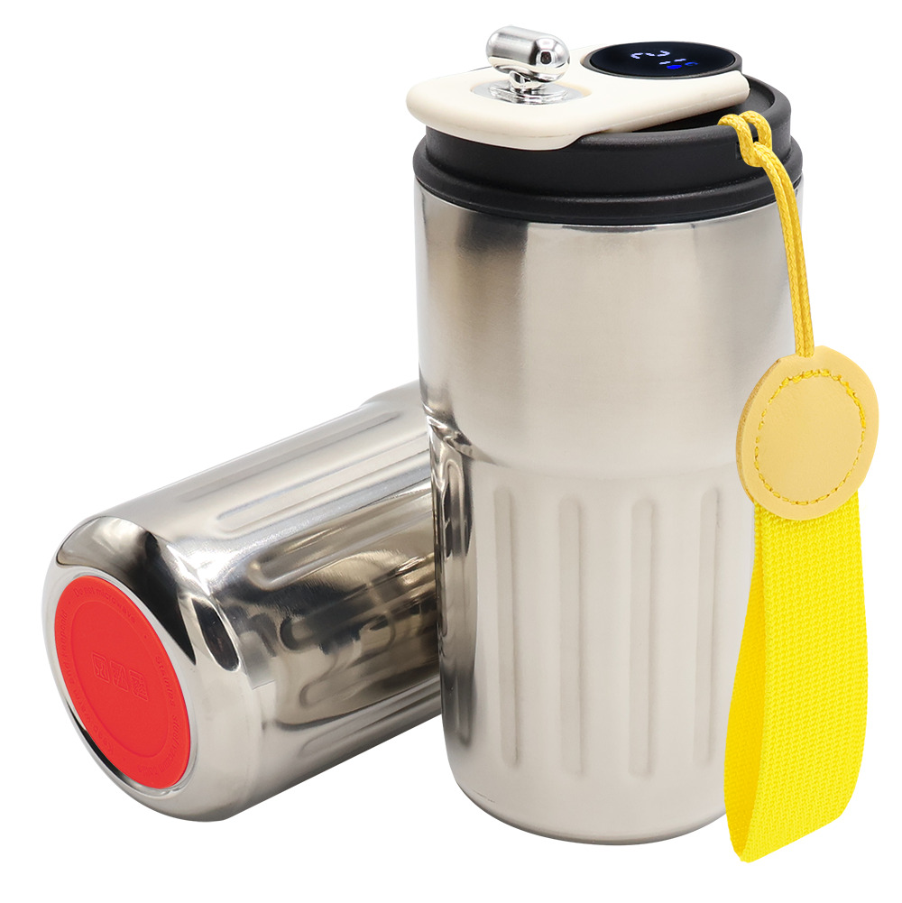 Термокружка Ashly To Go, Серебристый/жёлтый/красный-0