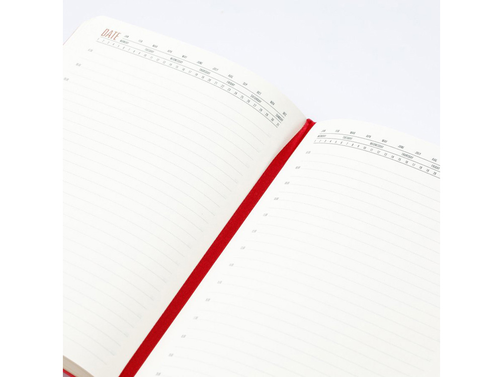 Ежедневник недатированный  А5 LONDON красный/темно-серый-2