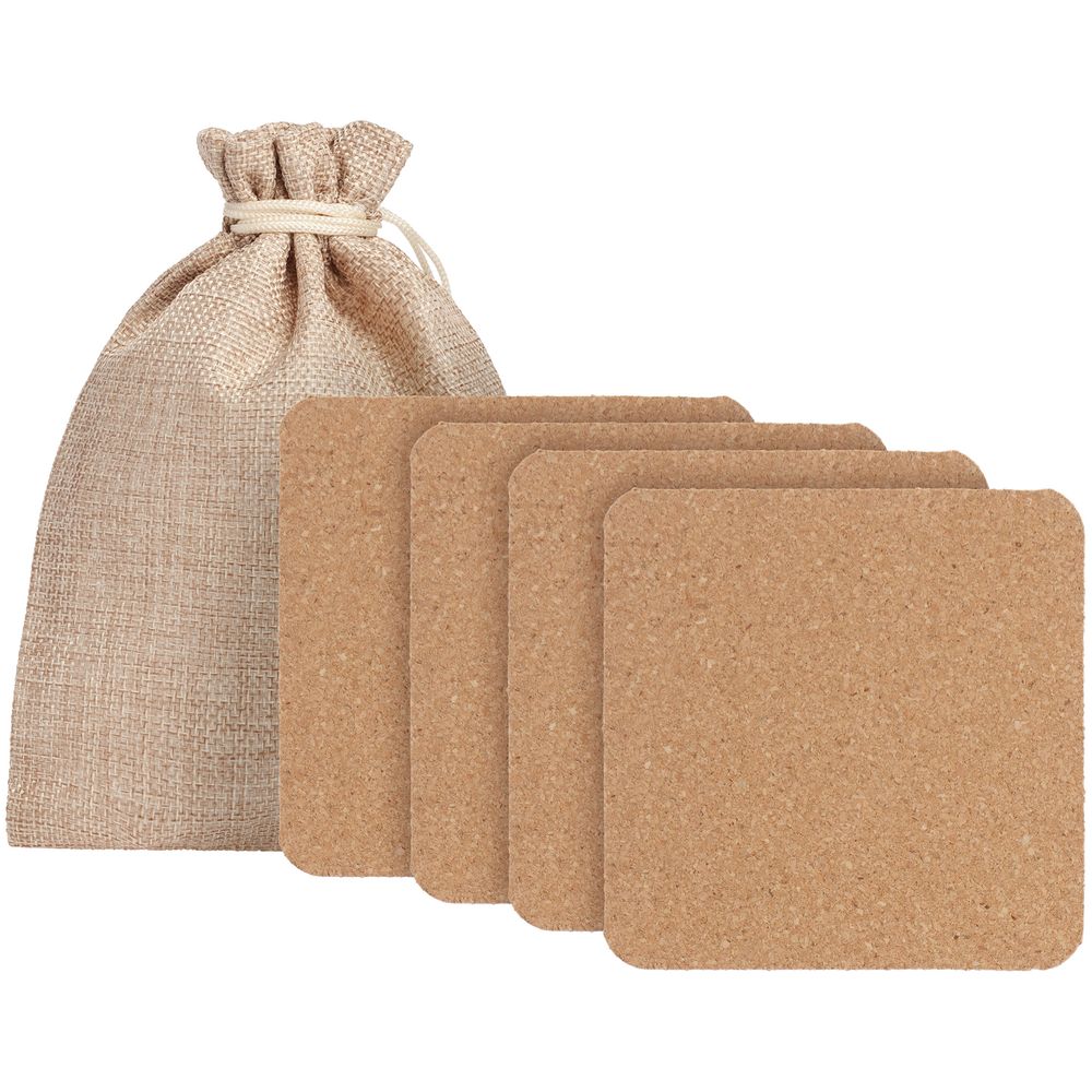 Набор из 4 костеров Suberic, квадрат-1