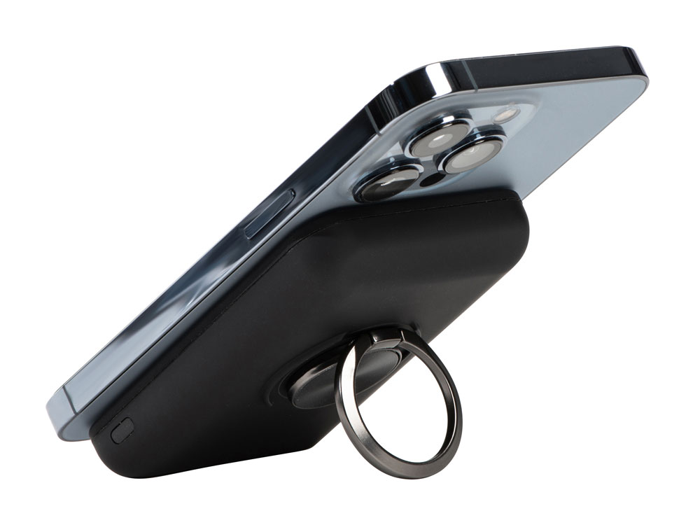 Магнитный беспроводной внешний аккумулятор MagnetIQ, 5000 mah, 10 W, черный-8