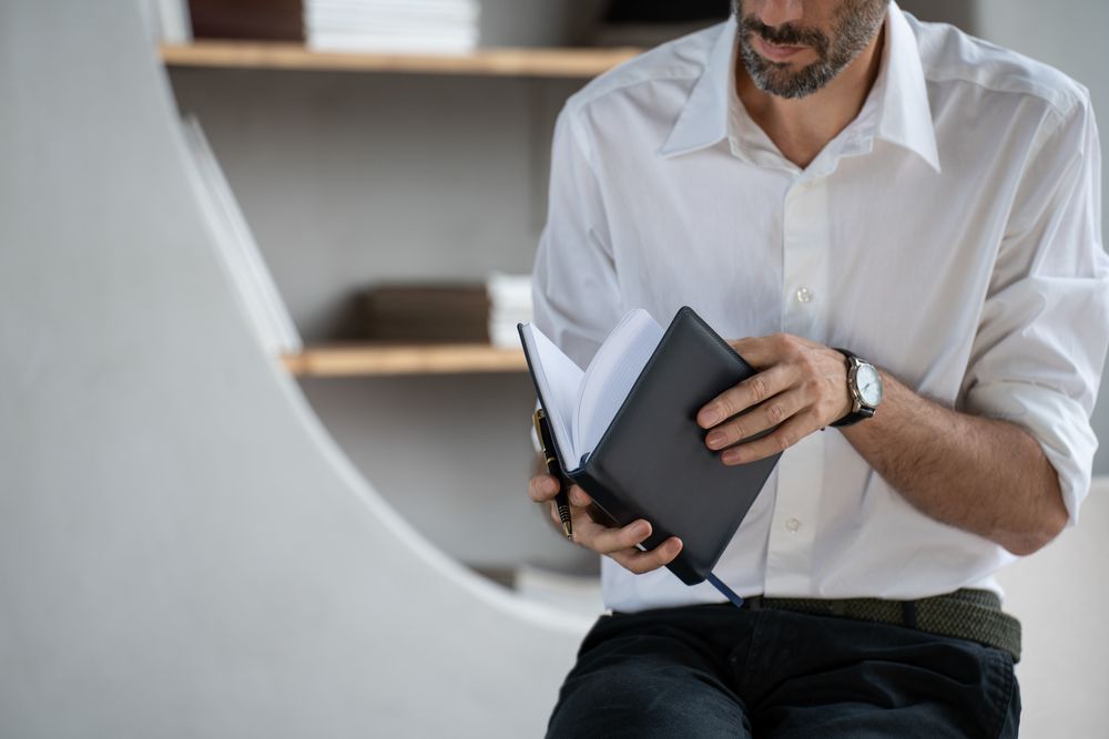 Еженедельник-портфолио Remini, недатированный, темно-синий-9