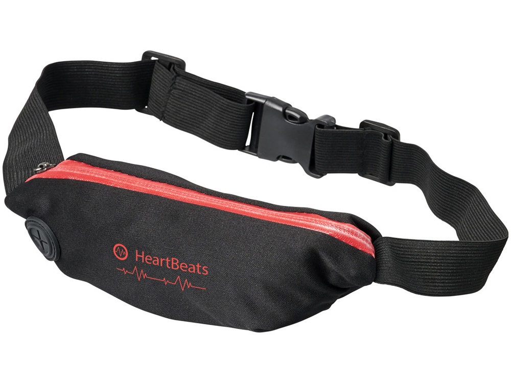 Эластичная спортивная поясная сумка Nicolas, красный-4