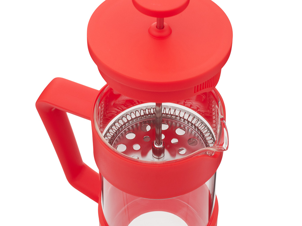 Пластиковый френч-пресс Intense, 600мл, красный-6