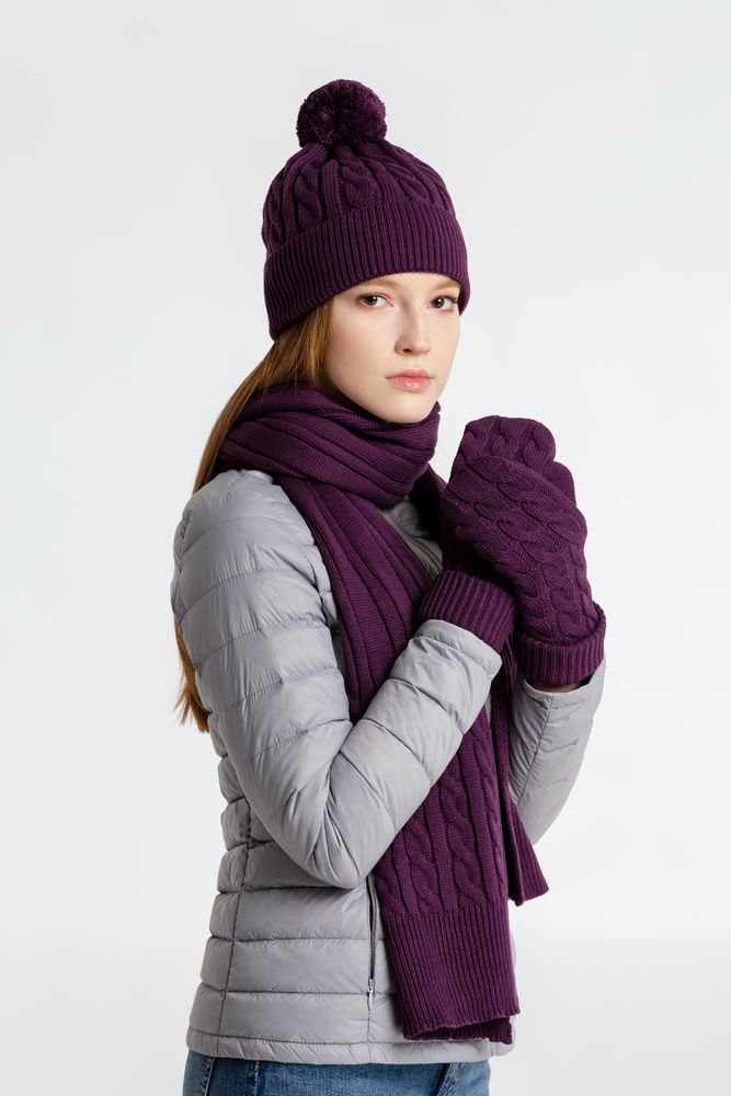 Шапка Heat Trick, баклажановая-4