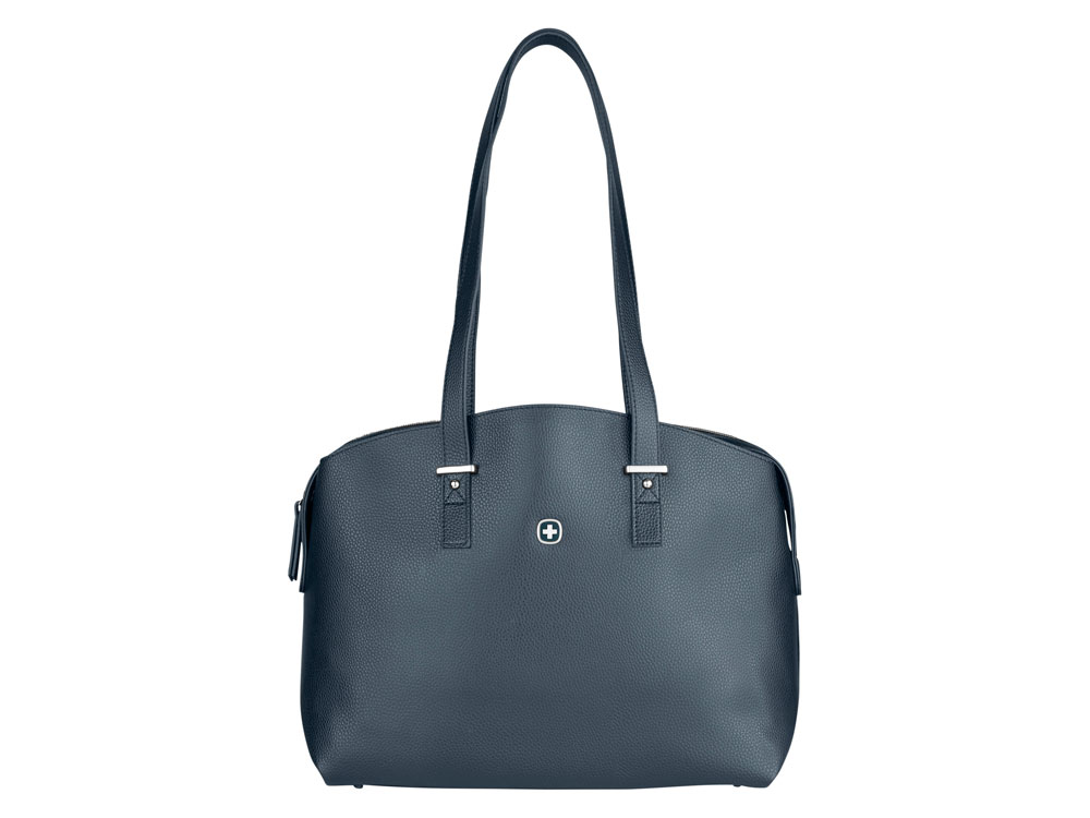 Сумка женская WENGER RosaElli с карманом для ноутбука 14, синяя, полиэстер, 37 x29x19 см-1