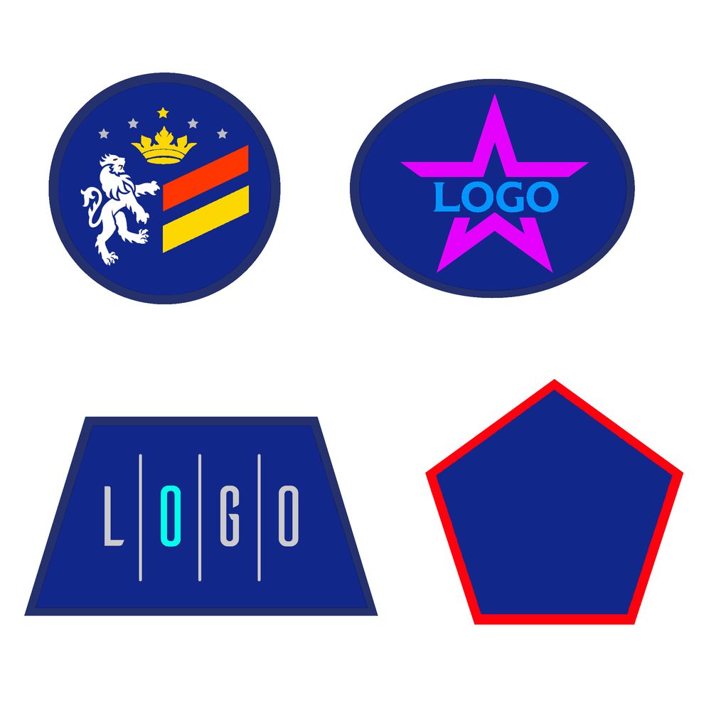 Шеврон из габардина Gabo L, синий-1