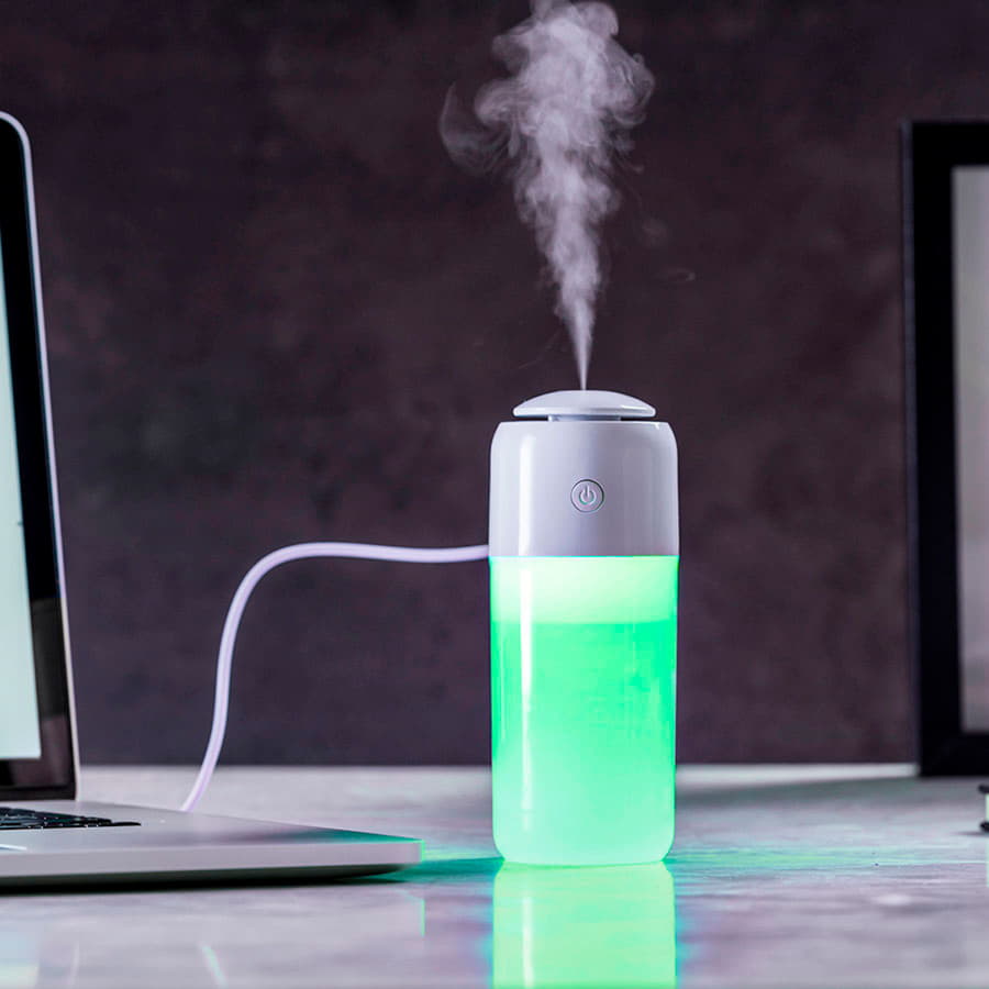 Увлажнитель воздуха TRUDY с LED подсветкой, емкость 200 мл, материал пластик, цвет белый, белый-9