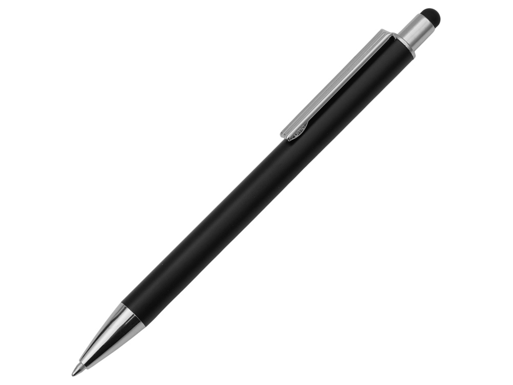 Ручка металлическая шариковая Groove Touch Recy, черный-0