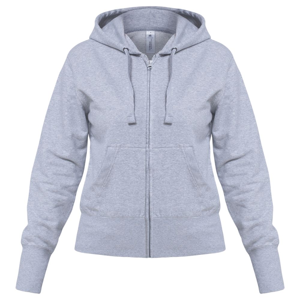 Толстовка женская Hooded Full Zip серый меланж-0