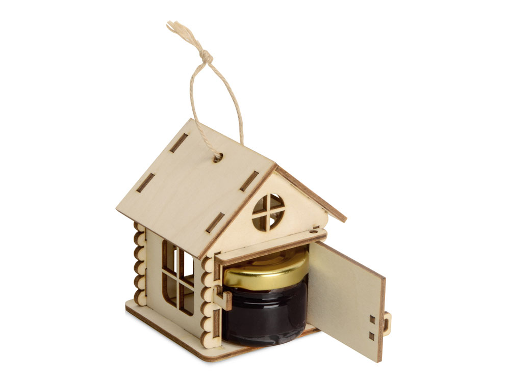 Подарочный набор Варенье в домике, варенье из черной смородины 25 мл-0