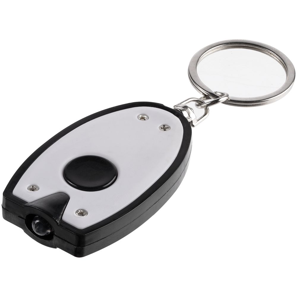 Брелок-фонарик Vivid, ver.2, белый с черным-1