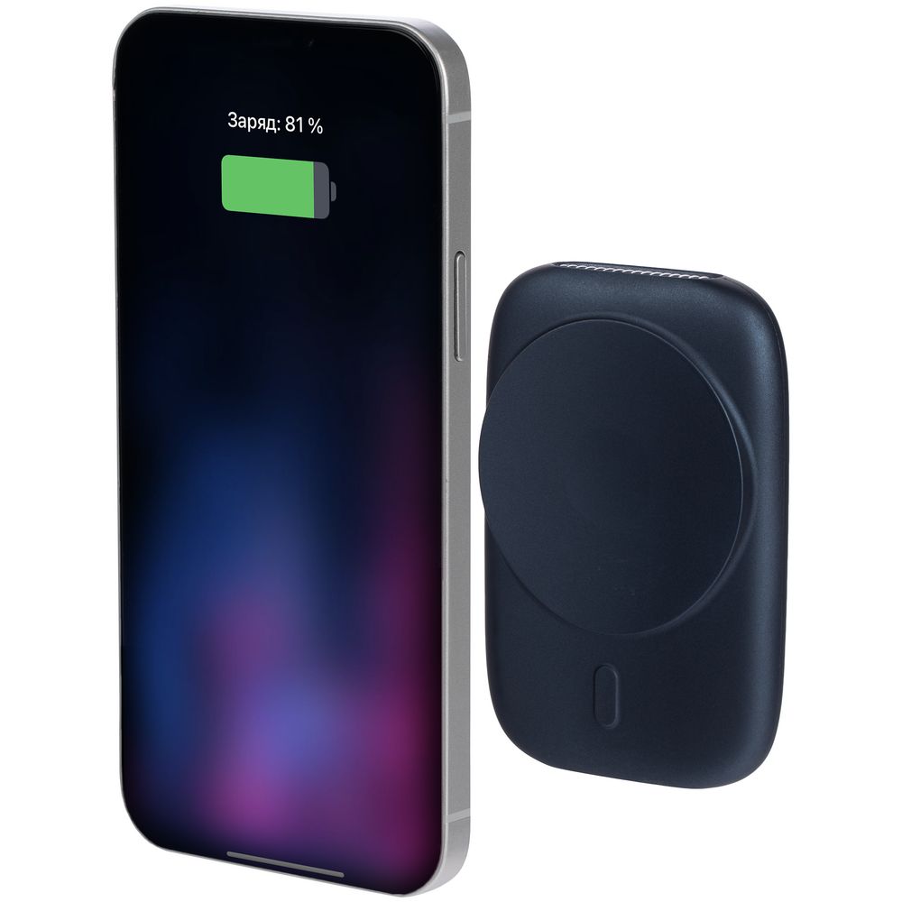 Универсальный магнитный аккумулятор Feel Motion, 5000 мАч, темно-синий-7