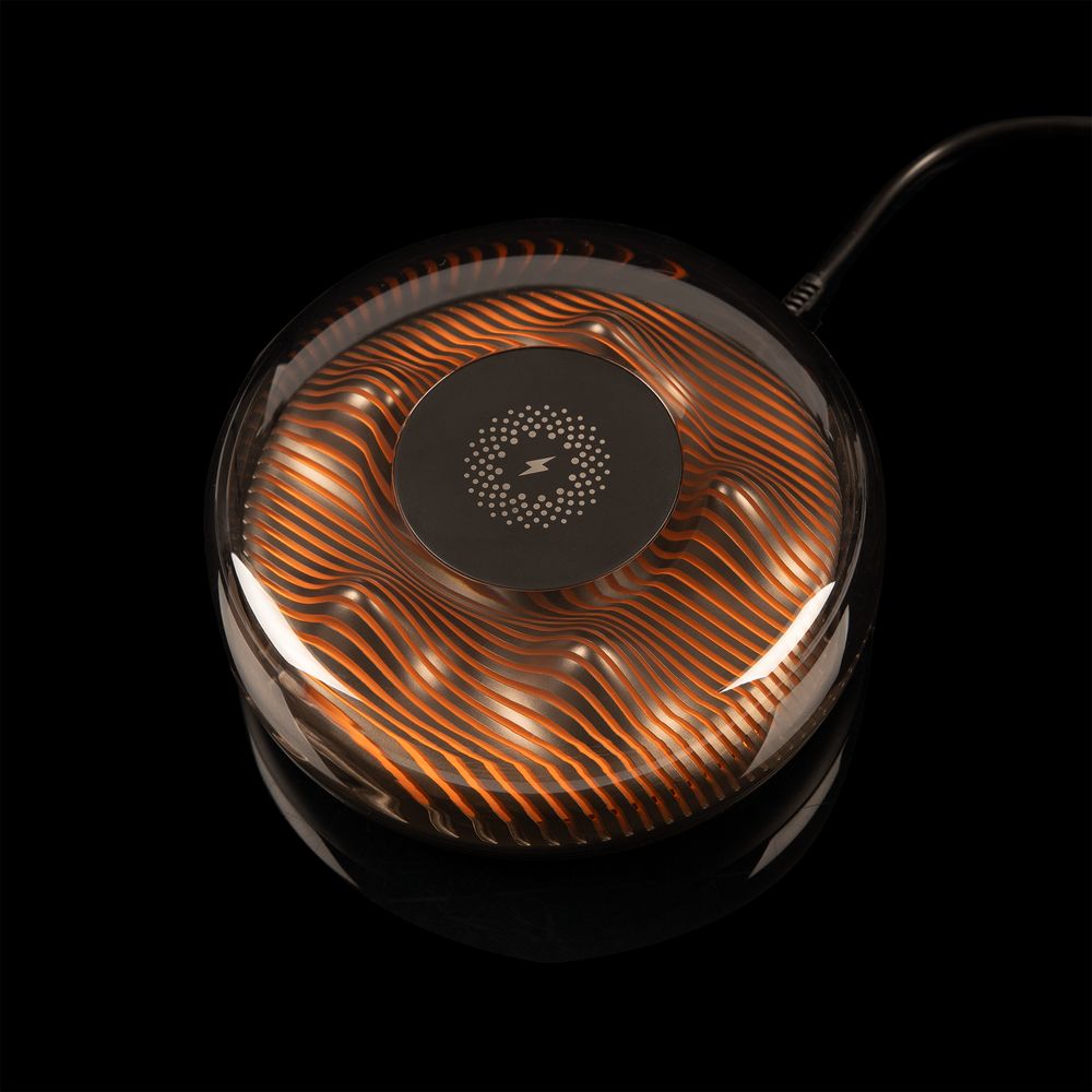 Станция для беспроводной зарядки с подсветкой apexPoint, черная-3