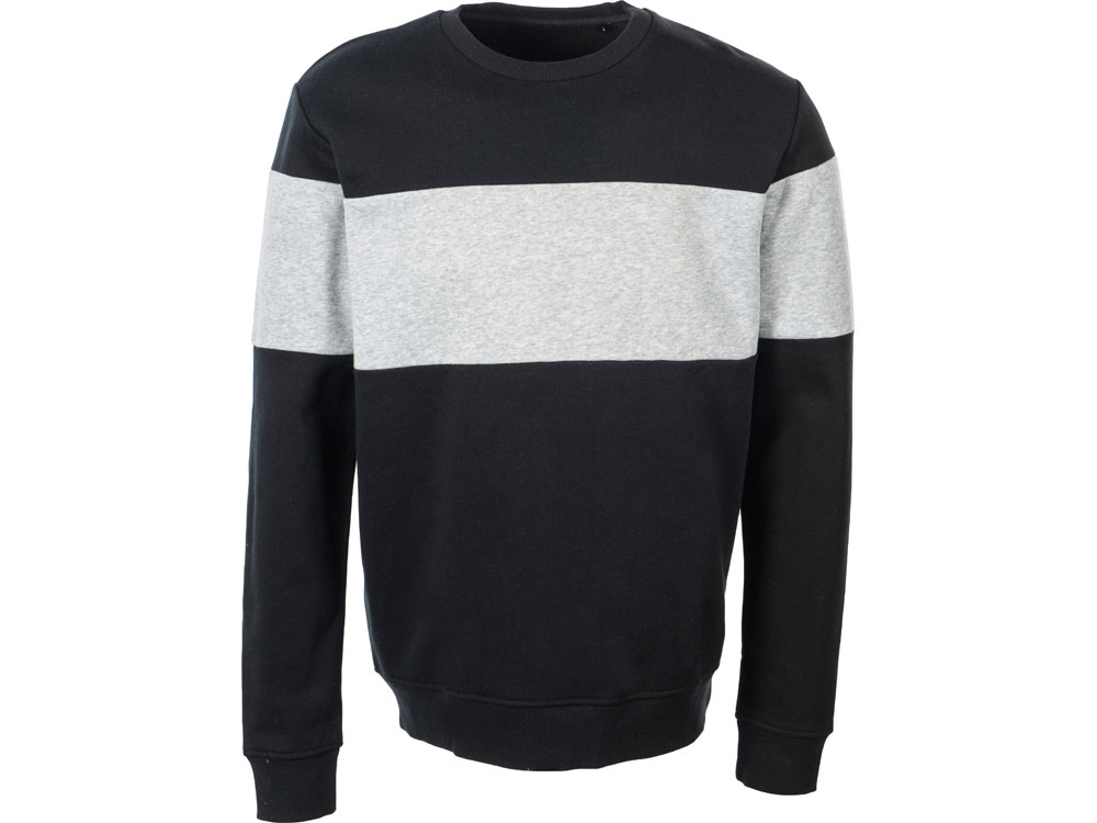 Свитшот блокинг Edinburgh, черный/серый меланж, мужской-6