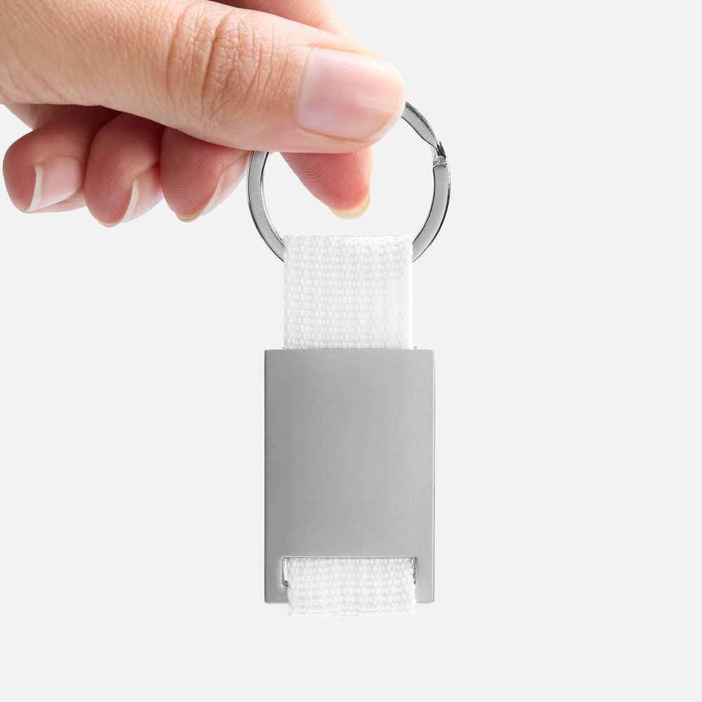 Брелок Inlet с тканевой вставкой, белый-2