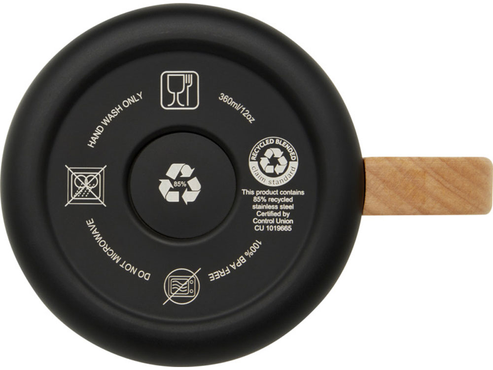 Кружка Bjorn объемом 360 мл с медной вакуумной изоляцией, сплошной черный-4