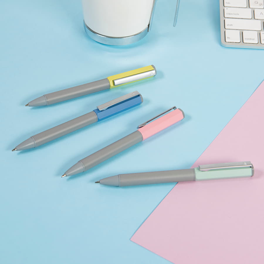 Ручка шариковая SWEETY, голубой, серый-2