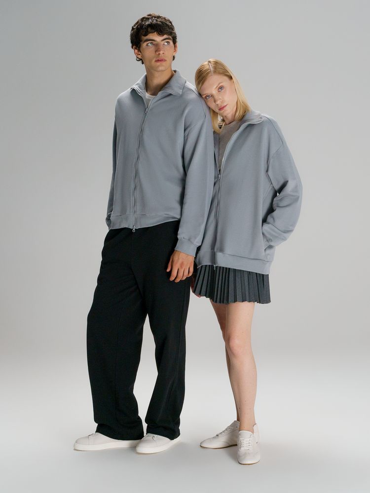 Толстовка унисекс Neofit, светло-серая-5