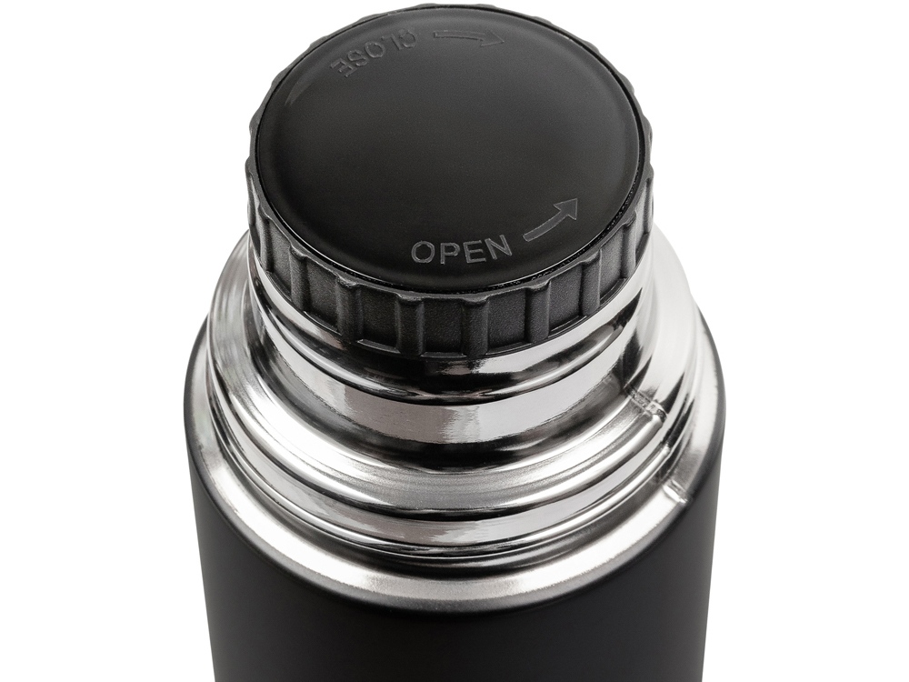 Термос Relaxika 101 (1 литр), черный (без лого)-3